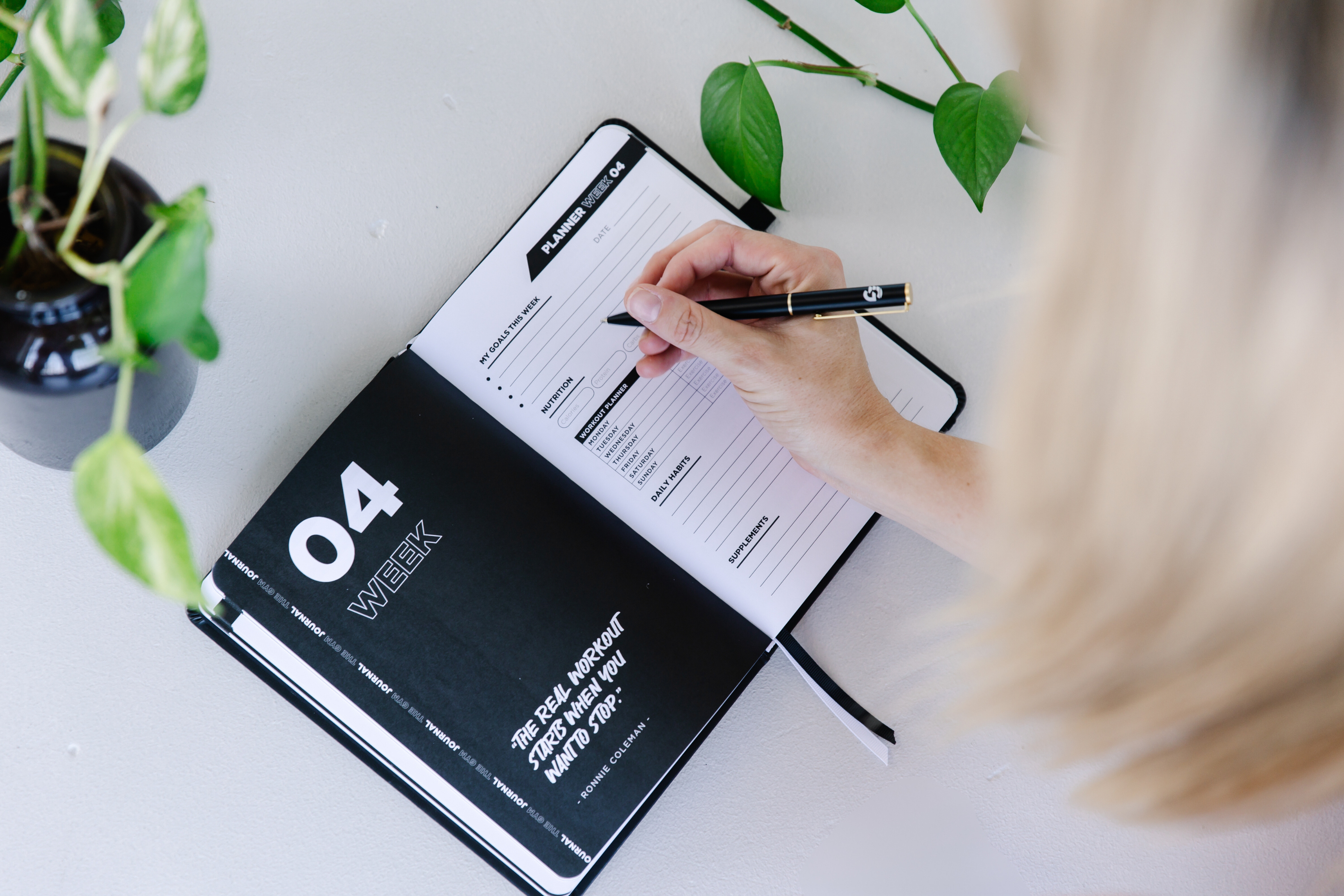 The Gym Journal with planning and reflections pages