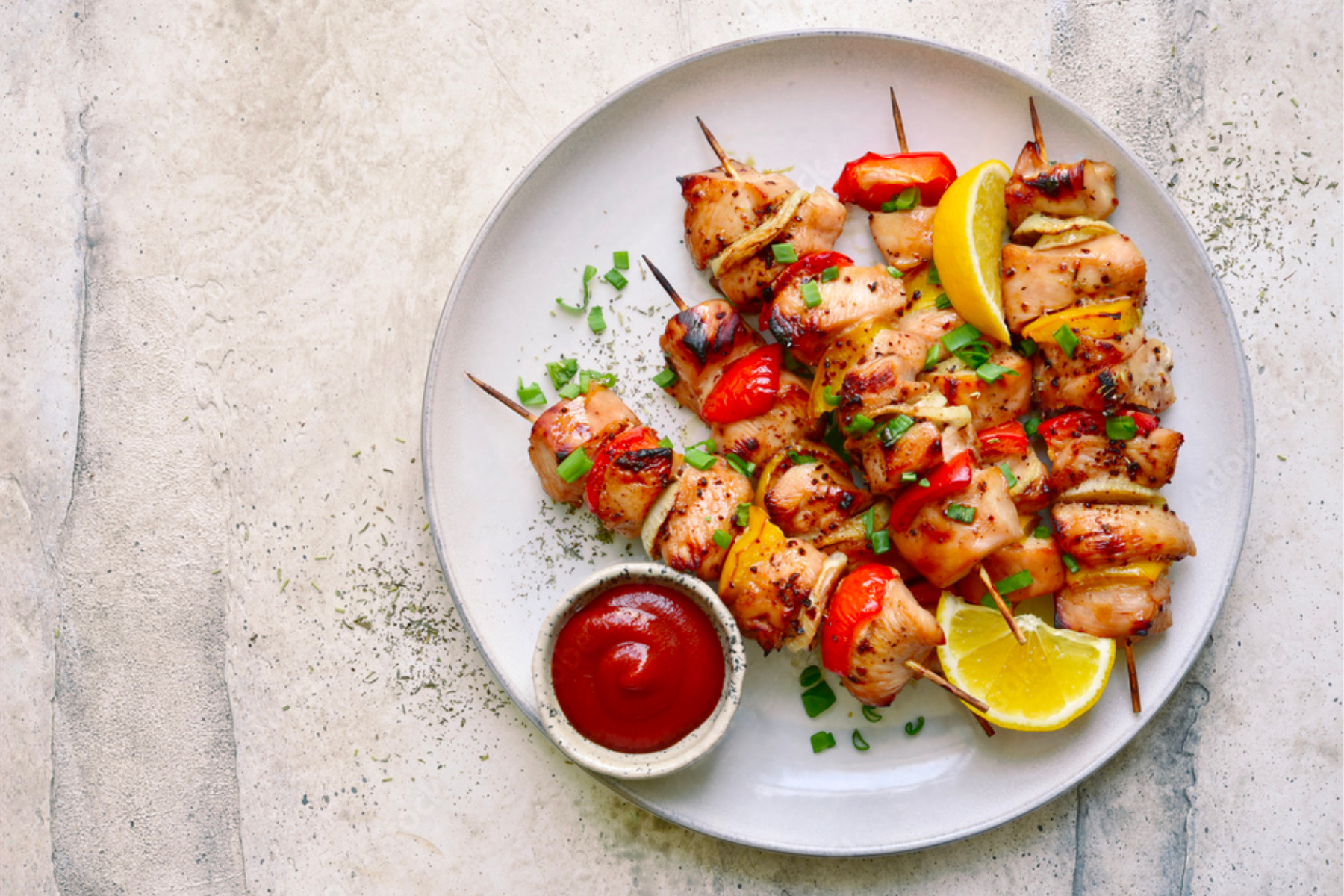 Grilled Chicken and Veggie Skewers