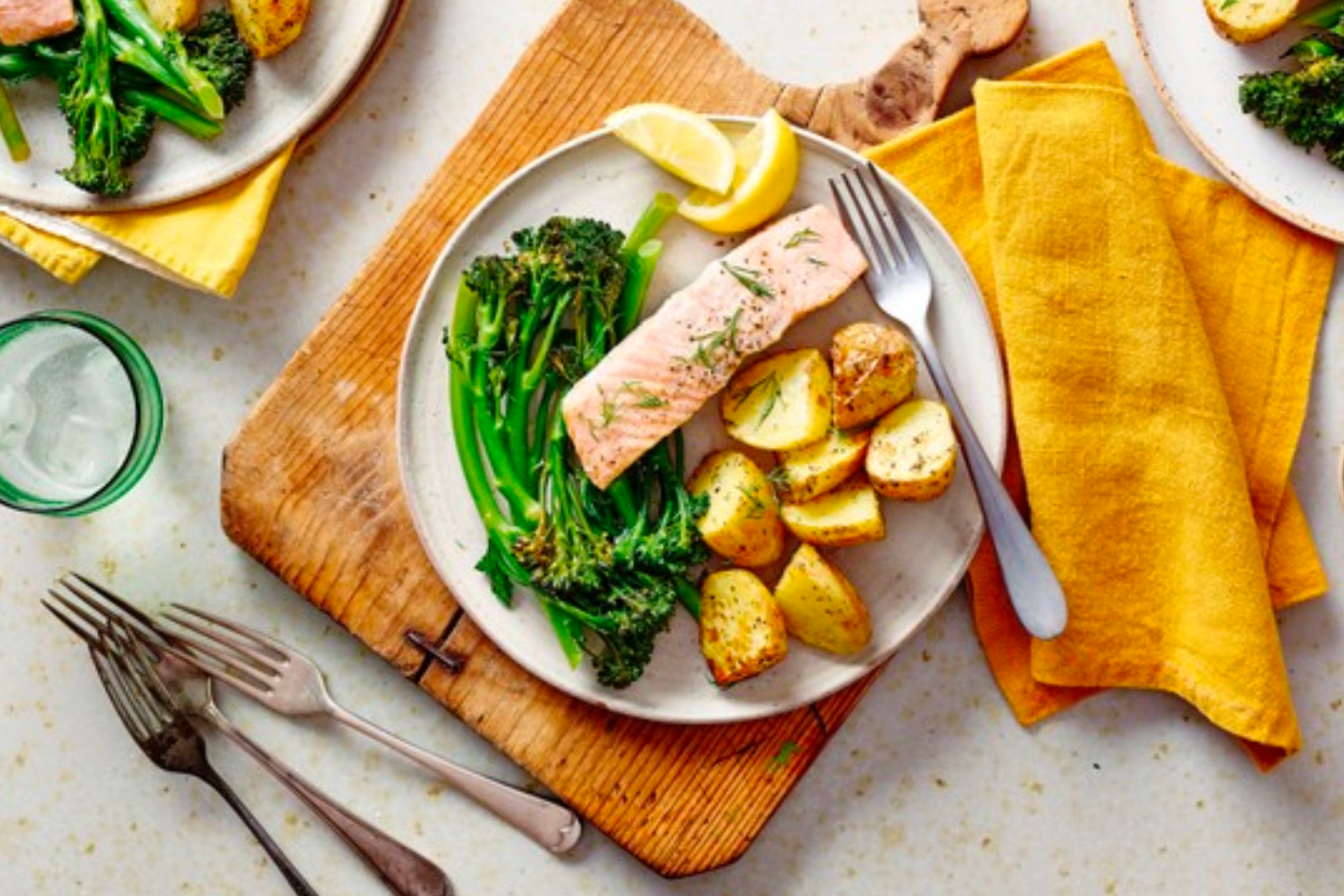 Baked Salmon with Roasted Potatoes
